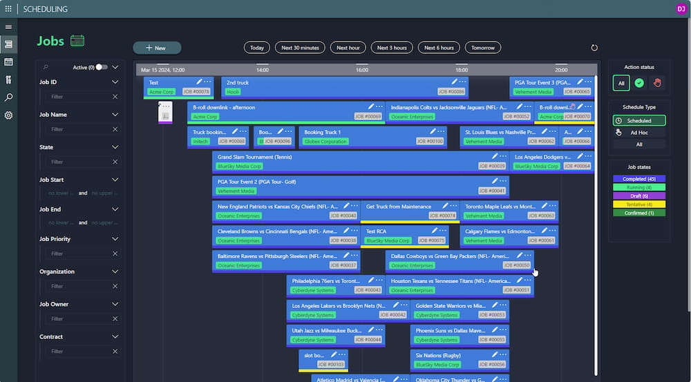 DataMiner MediaOps Scheduling app